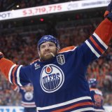 Leon Draisaitl a offert l'acte I de la finale de la Coupe Stanley à Edmonton. KEYSTONE/AP/JASON FRANSON
